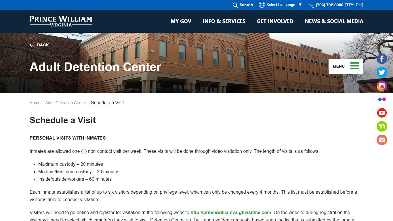 Schedule a Visit - Prince William County Government